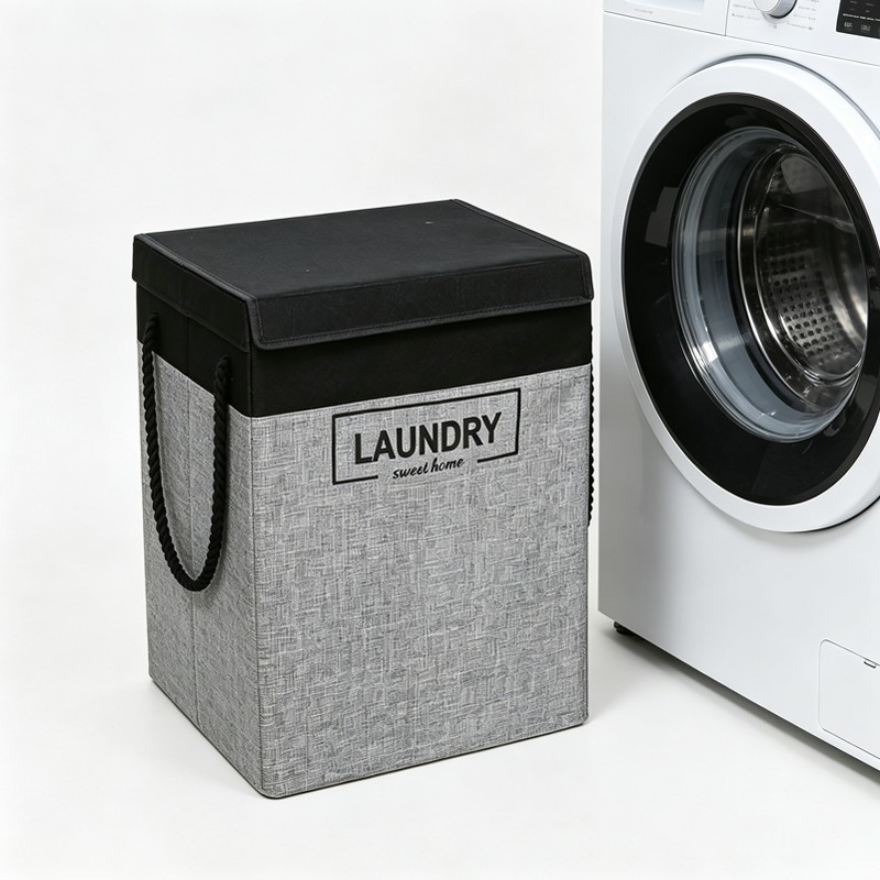 Laundry Basket Dirty Washing Clothes Storage Folding Bin Bag Hamper With Lid