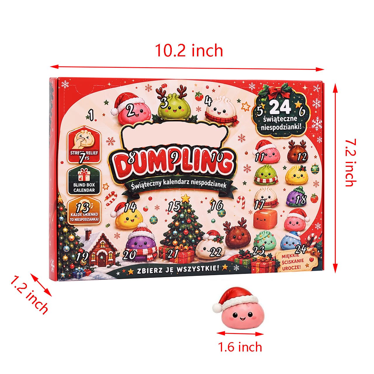 Advent Calendar 2026 Countdown, Christmas Squishies For Adults 24 Adorable Mini Item Surprises Sensory Fidget Toys For  Christmas Party Favors Gift  Advent Calendar 2026